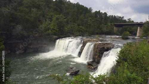 Little River Canyon National Preserve on top of Lookout Mountain near Fort Payne, Alabama, protects nation's longest mountaintop river. Little River Falls overlook.
