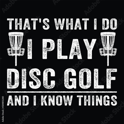 Disc Golf grunge vintage typography dad t-shirt design