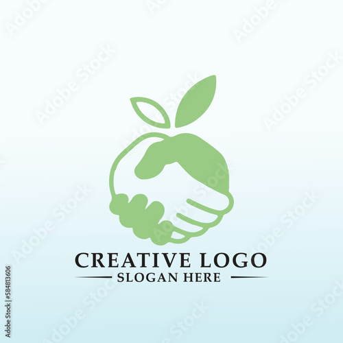 modern and clean logo for app that connects local farmers and the community together