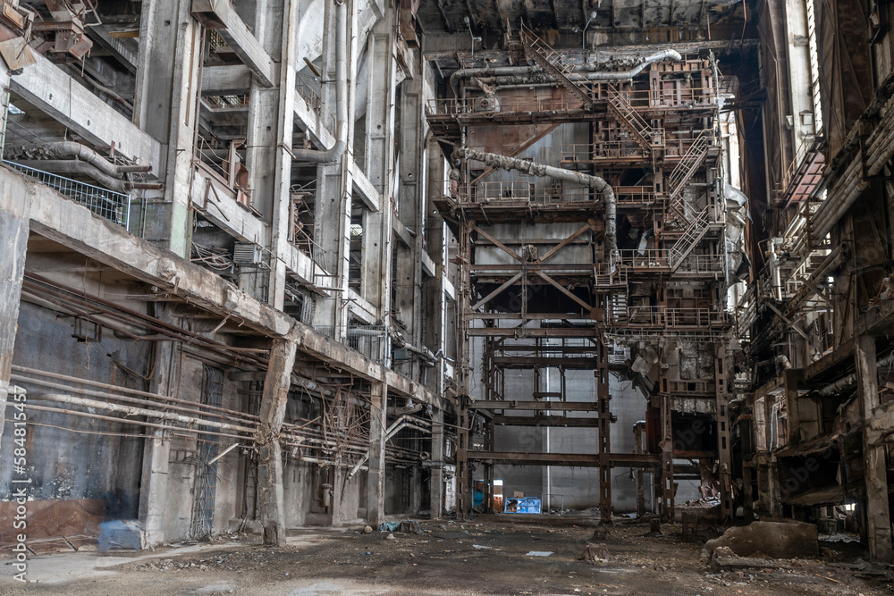 The abandoned Inota power plant - a former thermal power plant located in the town of Inota, Hungary The abandoned Inota power plant - a former thermal power plant located in the town of Inota, Hungary