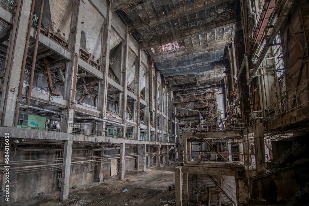 The abandoned Inota power plant - a former thermal power plant located in the town of Inota, Hungary The abandoned Inota power plant - a former thermal power plant located in the town of Inota, Hungary