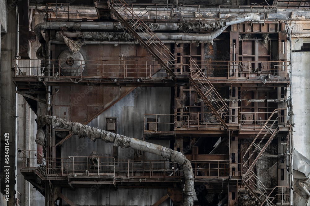 The abandoned Inota power plant - a former thermal power plant located in the town of Inota, Hungary The abandoned Inota power plant - a former thermal power plant located in the town of Inota, Hungary