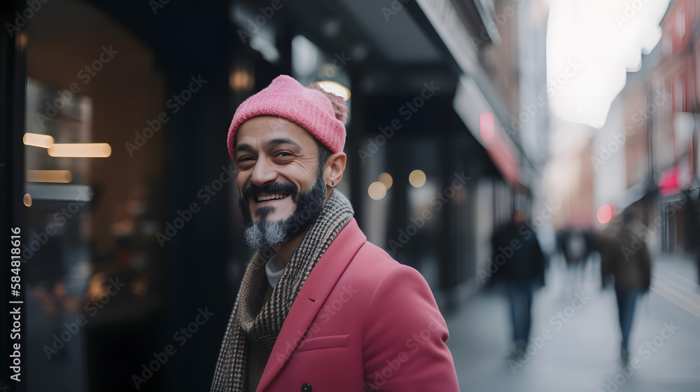 stylish man in modern city stylish man in modern city