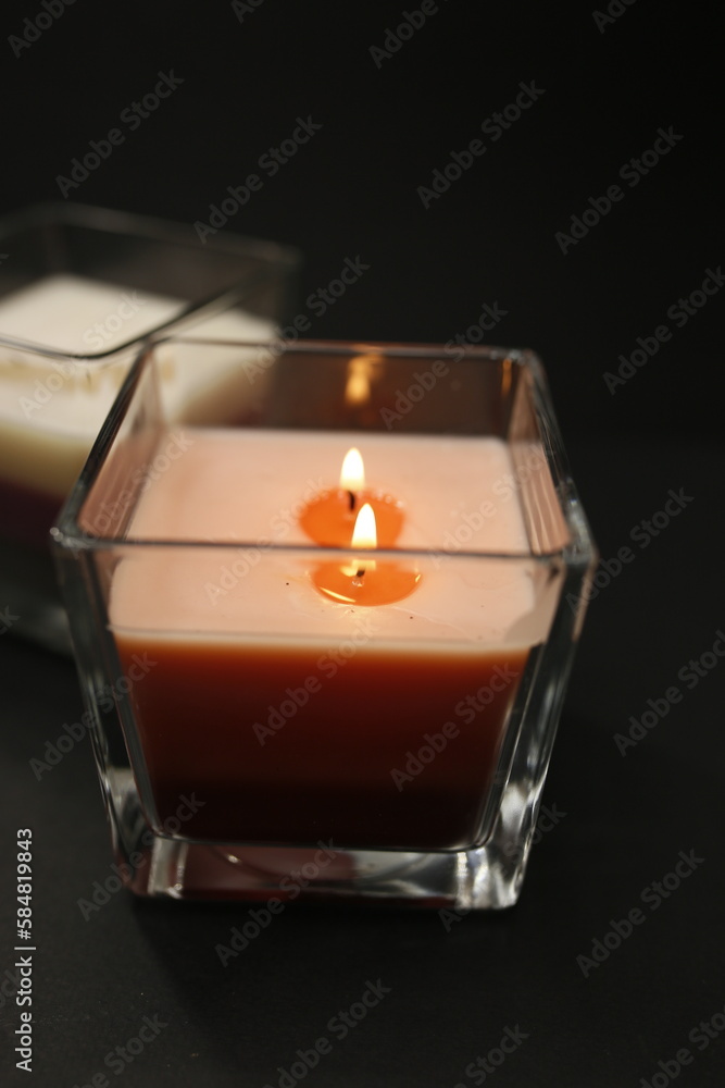 candle aroma on a dark background