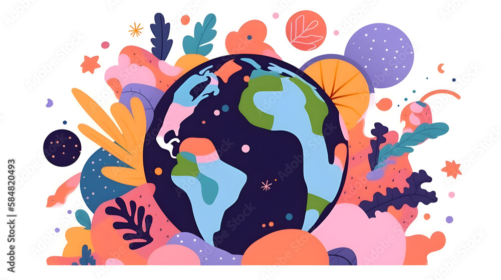 planet earth illustration. Symbol of life, nature, fund, ecology, international events. Hand drawn on background, isolated clip art element for design. planet earth illustration. Symbol of life, nature, fund, ecology, international events. Hand drawn on background, isolated clip art element for design.
