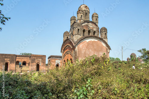 Photography old temple at west bengal india