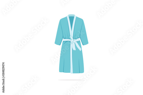 Bathrobe vector isolated on white background.