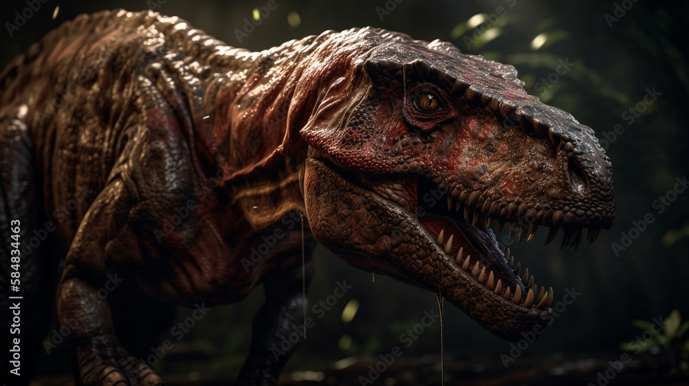 Fototapeta premium Gory and Detailed Tyrannosaurus Rex