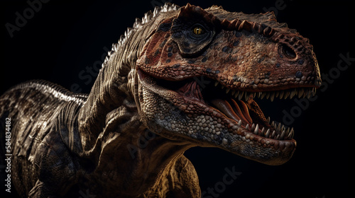 Close up Head shot of Tyrannosaurus Rex
