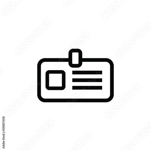 ID card passport simple flat style outline icon.  © sumi