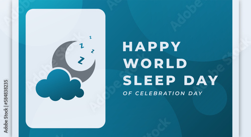 World Sleep Day Celebration Vector Design Illustration for Background, Poster, Banner, Advertising, Greeting Card
