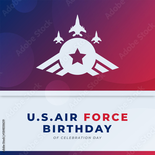 U.S. Air Force Birthday Celebration Vector Design Illustration for Background, Poster, Banner, Advertising, Greeting Card