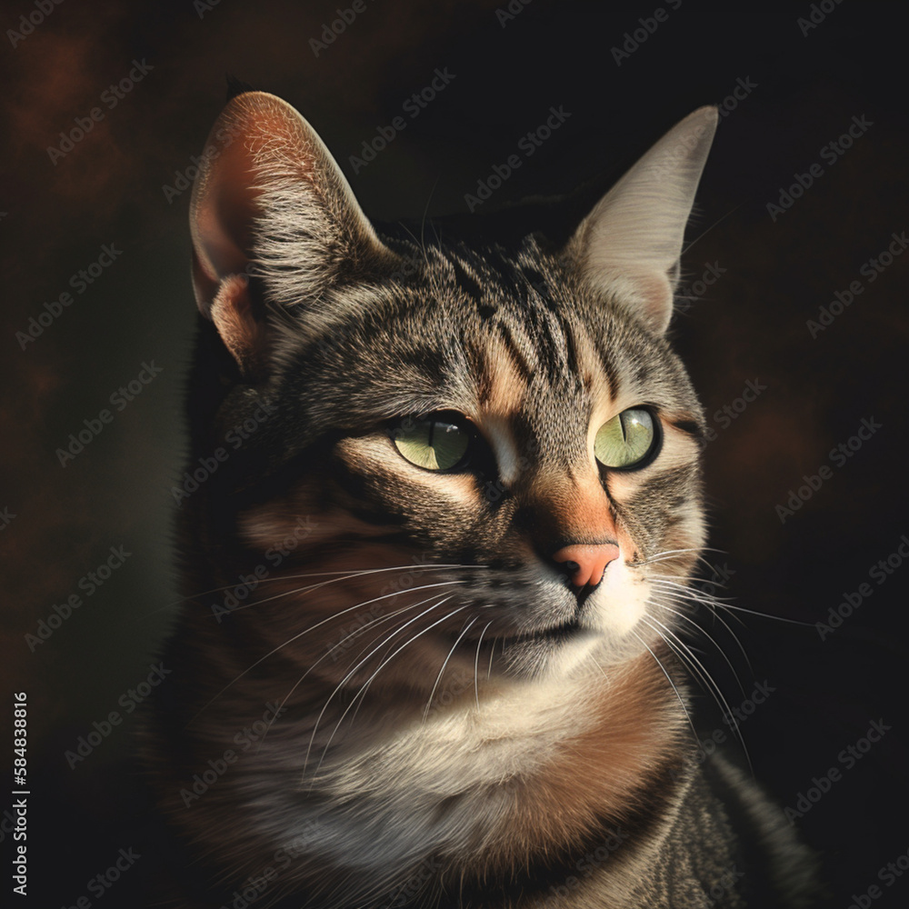 cat portrait. generate ai