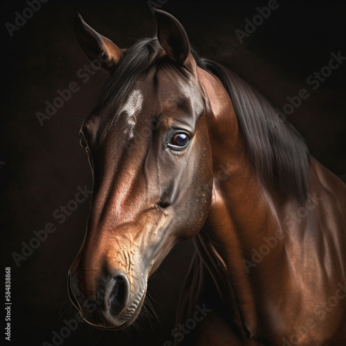portrait of a horse. generate ai