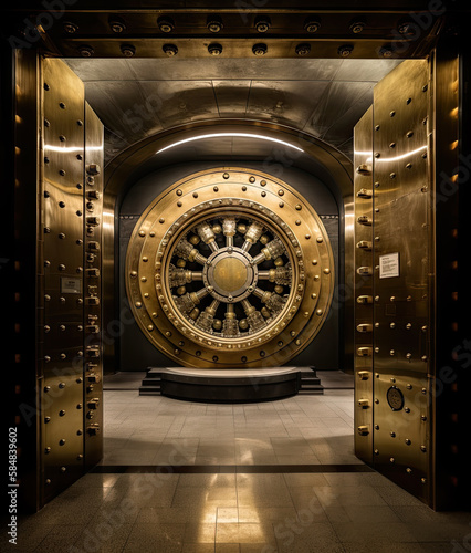 Inside a Gold Reserve-Golden Vault-Secure Safe-Generative AI