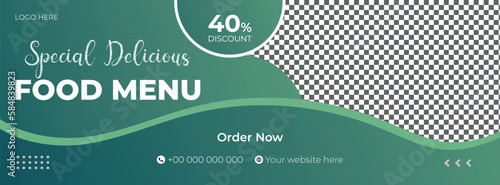 Special Delicious Healthy Food Menu Creative Social Media Web Banner Design Template