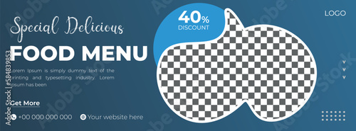 Special Delicious Healthy Food Menu Creative Social Media Web Banner Design Template