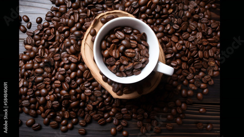 Cup, Coffee, drink, Generative AI