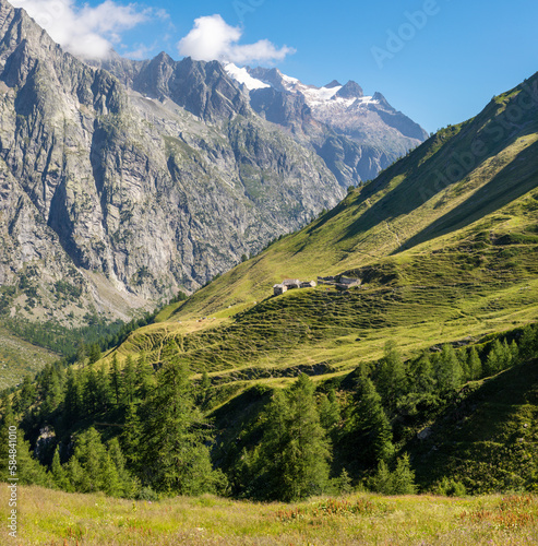 The Val Ferret valley in Italy - Trekking Mont Blank.