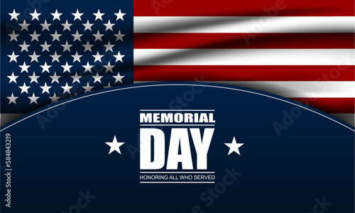 Memorial day background design with additional text 