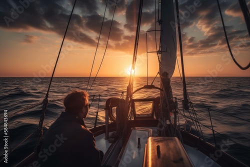 Sailing into the Sunset: A Couple's Romantic Getaway, GENERATIVE AI