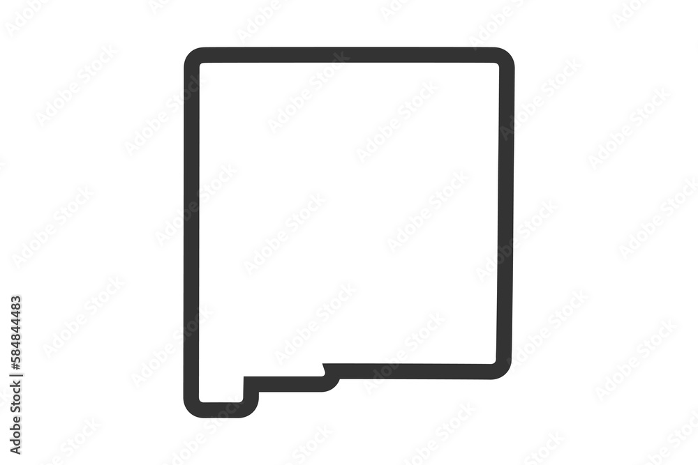 New Mexico outline symbol. US state map. Vector illustration New Mexico outline symbol. US state map. Vector illustration