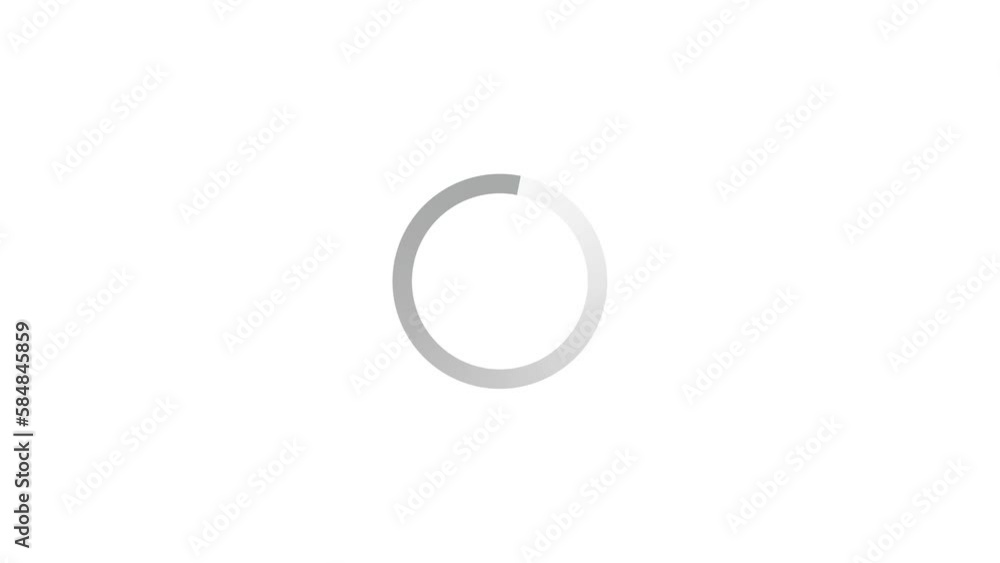 animation - loading loopable circle icon on white background. 4K video