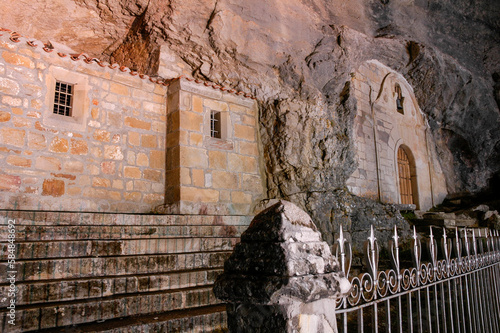 Hermitages carved into the limestone rock of Ojo Guareña, Burgos, Castile and Leon photo