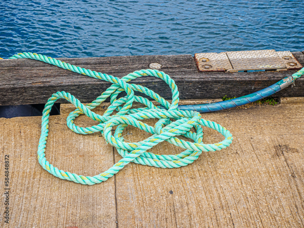 Obraz premium Curly Green Rope