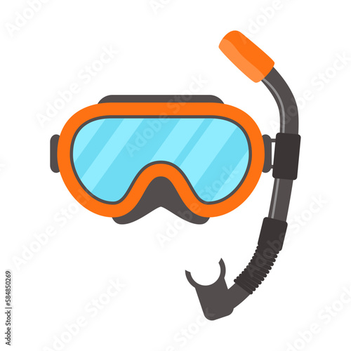 Snorkeling glasses clip art vector illustration