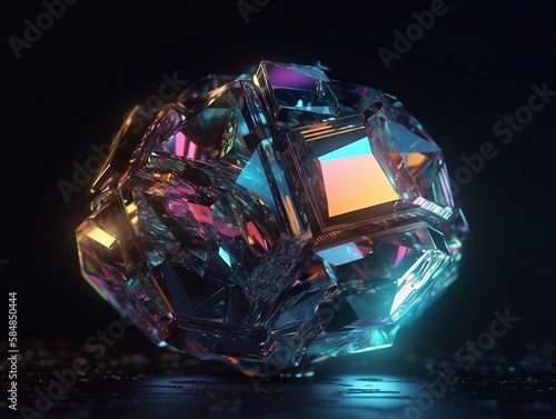 Retro-Futuristic Pixar Animation Style with Bismuth Material