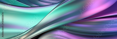 Abstract iridescent smooth metallic liquid background (generative ai) 