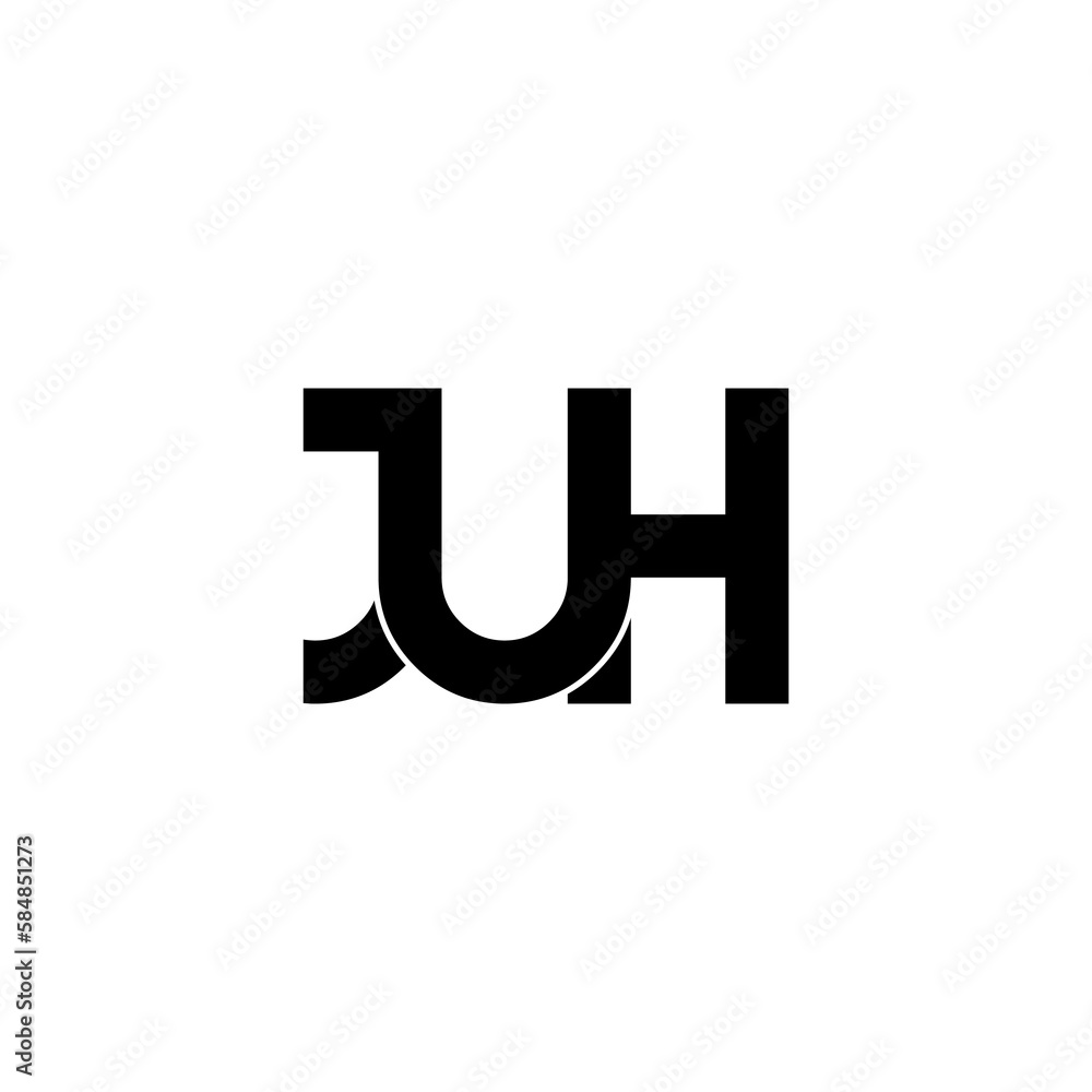 juh typography letter monogram logo design juh typography letter monogram logo design