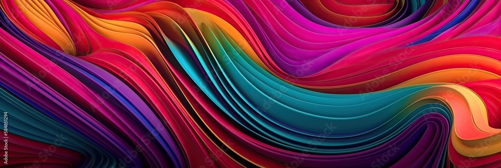 Obraz premium modern colorful abstract dynamic liquid flowing banner background (generative ai)