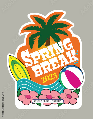 A design logo for spring break.