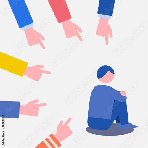 指を差される人