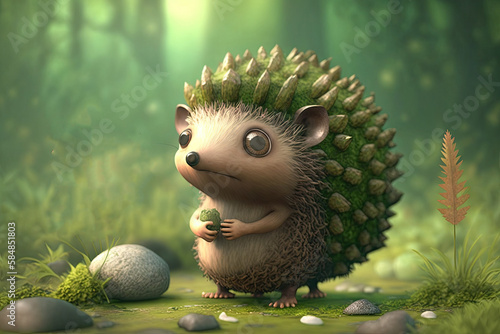 Cute Cartoon HedgeHog Charc...