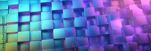 futuristic abstract metallic dimensional cube background  (generative ai)