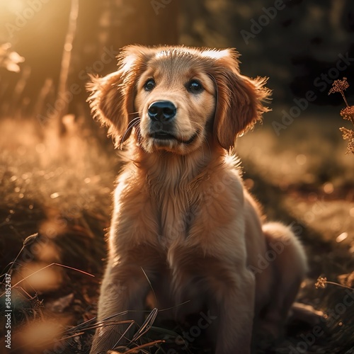 Cute looking Golden Retriever Puppy