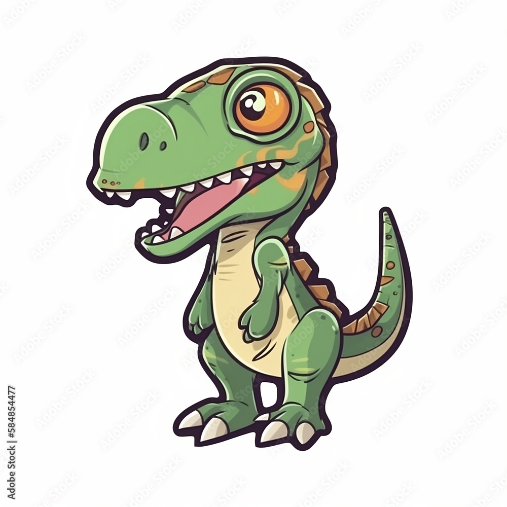 Fototapeta premium Dinosaur. sticker.