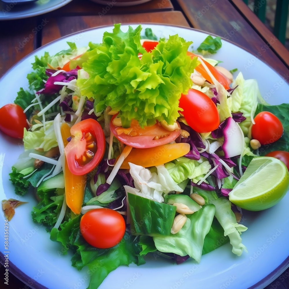 healthy salad bowl with vegetables healthy salad bowl with vegetables