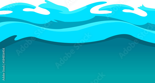 Blue ocean wave abstract background. Blue ocean wave illustration.