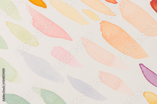 Rainbow watercolor brush mark background