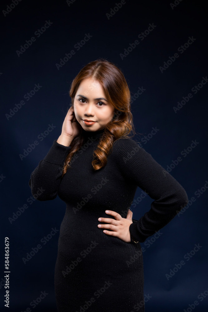 Beautiful asian woman natural makeup wear fashion clothes casual dress code office style. Beautiful asian woman natural makeup wear fashion clothes casual dress code office style.