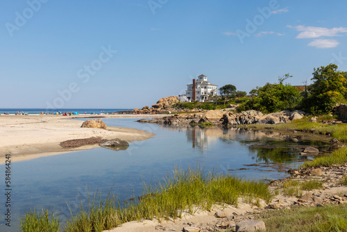 Landscape image of summer beach in Gloucester, Massachusetts  
 photo