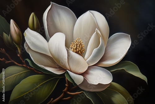 Painting of a magnolia flower