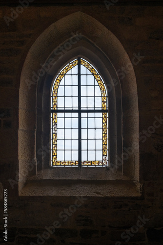 UGC of arched window in church 