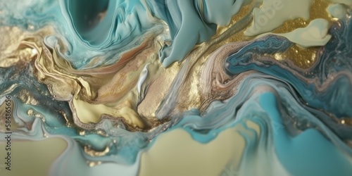 Abstract fluid art background, wallpaper, pastel colors, muted colors, Generative AI