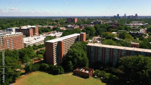 2022 - good aerial over North Carolina State University campus in Raleigh, North Carolina. photo