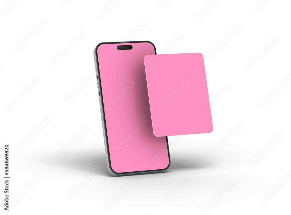 Phone 14 pro isometric Mockup Design of Mobile App Screens with ...